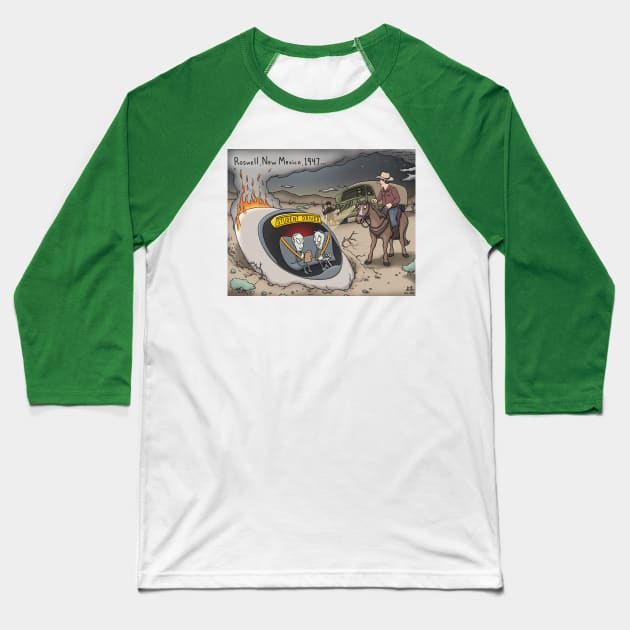 Roswell Aliens - Student Driver Crash Baseball T-Shirt by BrettGeister